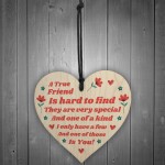Best Friend Gift Wood Heart Gift For Friend Colleague Friendship