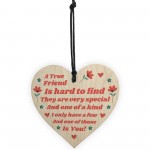 Best Friend Gift Wood Heart Gift For Friend Colleague Friendship
