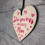 Mummy To Be Gift From Baby Bump Personalised Wood Heart