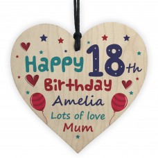 PERSONALISED 18th Birthday Gift For Daughter Son Wood Heart 