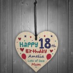 PERSONALISED 18th Birthday Gift For Daughter Son Wood Heart 