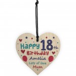PERSONALISED 18th Birthday Gift For Daughter Son Wood Heart 