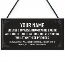 Home Bar Pub Personalised Decor Funny Landlord Sign Man Cave