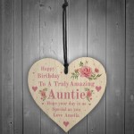 Happy Birthday Auntie Gift Hanging Sign For Birthday Love Plaque