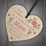 Novelty Happy Birthday Mum Gifts Hanging Heart Personalised