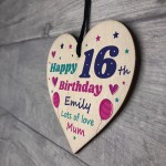 Personalised 16th Birthday Gift For Daughter Wood Heart Gifts