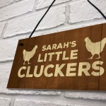 Novelty Chicken Sign Funny Little Cluckers Sign Personalised