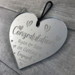 Congratulations On Getting Engaged Gift Personalised Heart
