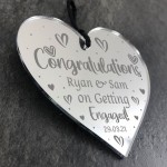 Congratulations On Getting Engaged Gift Personalised Heart