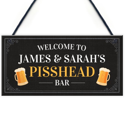 Bar Personalised Funny Decor Sign Beer Garden Shed Pub Decor 
