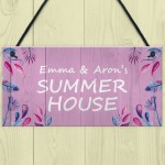 Summer House Hanging Personalised Decor Gift Sign For Garden