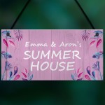 Summer House Hanging Personalised Decor Gift Sign For Garden