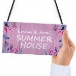 Summer House Hanging Personalised Decor Gift Sign For Garden