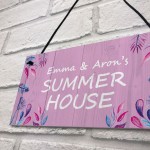 Summer House Hanging Personalised Decor Gift Sign For Garden