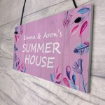 Summer House Hanging Personalised Decor Gift Sign For Garden