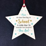 1st Day At School Gift Personalised Wooden Star Daughter Son