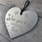 Personalised Dad To Be Gift Engraved Heart New Baby Birthday