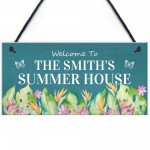 Personalised Hanging Summer House Decor Sign Garden Shed