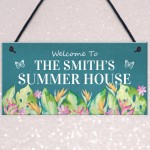Personalised Hanging Summer House Decor Sign Garden Shed