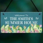 Personalised Hanging Summer House Decor Sign Garden Shed