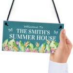 Personalised Hanging Summer House Decor Sign Garden Shed