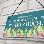 Personalised Hanging Summer House Decor Sign Garden Shed