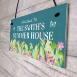 Personalised Hanging Summer House Decor Sign Garden Shed