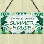Summer House Decor PERSONALISED Hanging Sign For Garden