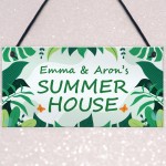 Summer House Decor PERSONALISED Hanging Sign For Garden