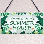 Summer House Decor PERSONALISED Hanging Sign For Garden