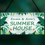 Summer House Decor PERSONALISED Hanging Sign For Garden