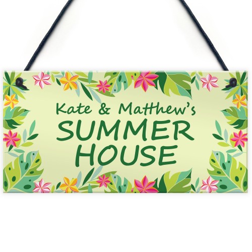 Summer House Welcome Personalised Sign For Garden Shed Sign