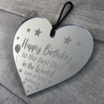 Novelty Dad Birthday Gifts Engraved Heart Personalised Gift