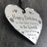 Novelty Nanny Birthday Gifts Engraved Heart Personalised Gift