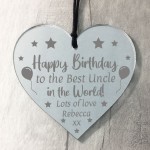 Novelty Uncle Birthday Gifts Engraved Heart Personalised Gift