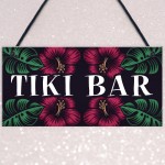 TIKI BAR Hanging Welcome Home Bar Signs Garden Cocktail Decor