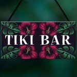 TIKI BAR Hanging Welcome Home Bar Signs Garden Cocktail Decor