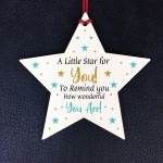 Daughter Son Friendship Gift Wooden Star Wonderful You Are