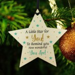 Daughter Son Friendship Gift Wooden Star Wonderful You Are