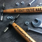 50 TODAY 50th Birthday Engraved Hammer Gift For Him Birthday