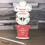 Gift For Mummy Birthday Personalised Wooden Flower Mummy Gift