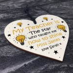 Teacher Gift Shine Stars Leaving School Nursery Personalised