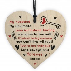Soulmate Gift For Husband Heart Anniversary Gift For Husband