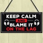 Keep Calm Funny Gamer Gifts For Him Games Room Man Sign