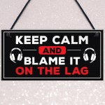 Keep Calm Funny Gamer Gifts For Him Games Room Man Sign