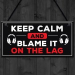 Keep Calm Funny Gamer Gifts For Him Games Room Man Sign