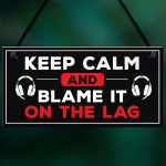 Keep Calm Funny Gamer Gifts For Him Games Room Man Sign