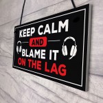 Keep Calm Funny Gamer Gifts For Him Games Room Man Sign