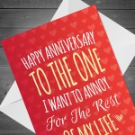 Anniversary Card Funny Comedy Humour Cheeky Joke Husband Wife