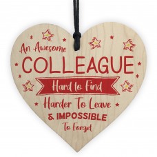 Awesome COLLEAGUE Gift Wood Heart Colleague Birthday Xmas